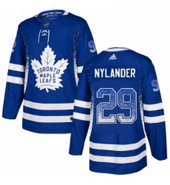 Mens Adidas Toronto Maple Leafs 29 William Nylander Authentic Blue Drift Fashion NHL Jersey