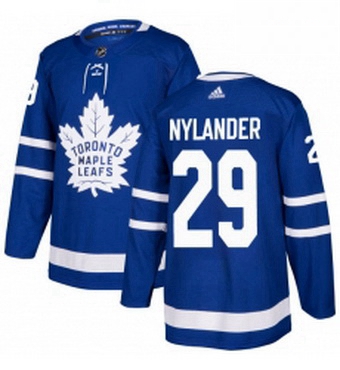 Mens Adidas Toronto Maple Leafs 29 William Nylander Authentic Royal Blue Home NHL Jersey