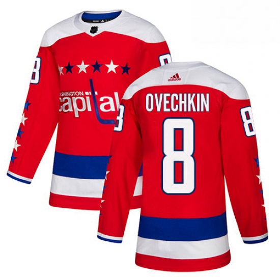 Mens Adidas Washington Capitals 8 Alex Ovechkin Authentic Red Alternate NHL Jersey