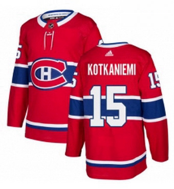 Mens Adidas Montreal Canadiens 15 Jesperi Kotkaniemi Premier Red Home NHL Jersey