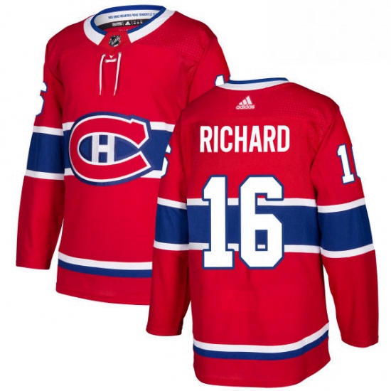 Mens Adidas Montreal Canadiens 16 Henri Richard Premier Red Home