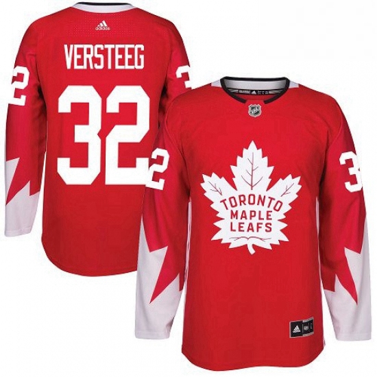 Mens Adidas Toronto Maple Leafs 32 Kris Versteeg Authentic Red Alternate NHL Jersey