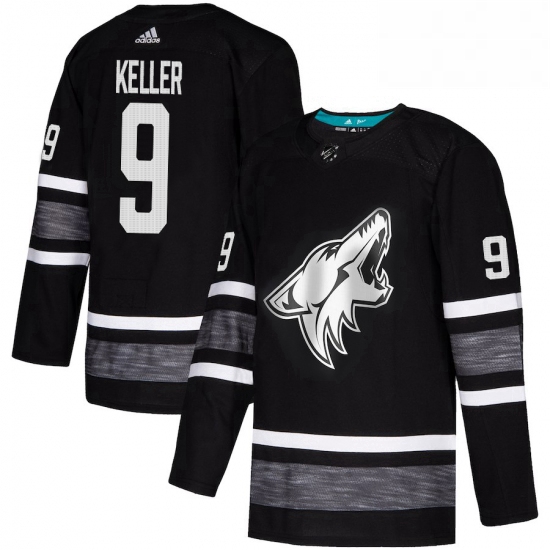 Mens Adidas Arizona Coyotes 9 Clayton Keller Black 2019 All Star Game Parley Authentic Stitched NHL 
