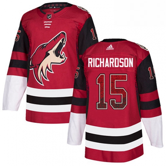 Mens Adidas Arizona Coyotes 15 Brad Richardson Authentic Maroon Drift Fashion NHL Jersey