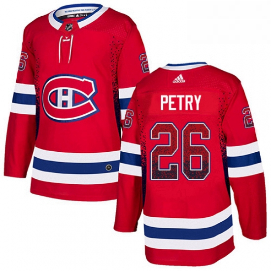 Mens Adidas Montreal Canadiens 26 Jeff Petry Authentic Red Drift Fashion NHL Jersey