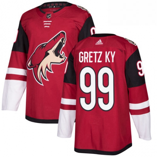 Mens Adidas Arizona Coyotes 99 Wayne Gretzky Authentic Burgundy Red Home NHL Jersey