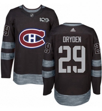 Mens Adidas Montreal Canadiens 29 Ken Dryden Premier Black 1917 2017 100th Anniversary NHL Jersey