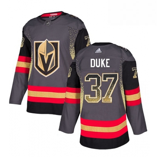 Mens Adidas Vegas Golden Knights 37 Reid Duke Authentic Black Drift Fashion NHL Jersey