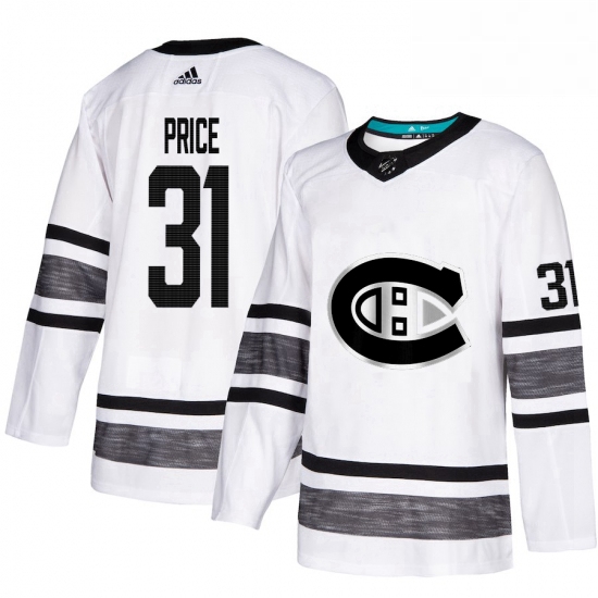 Mens Adidas Montreal Canadiens 31 Carey Price White 2019 All Star Game Parley Authentic Stitched NHL