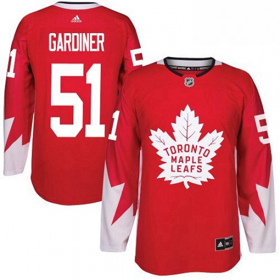 Mens Adidas Toronto Maple Leafs 51 Jake Gardiner Authentic Red Alternate NHL Jersey