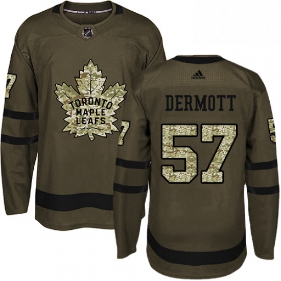 Mens Adidas Toronto Maple Leafs 57 Travis Dermott Authentic Gree