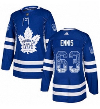 Mens Adidas Toronto Maple Leafs 63 Tyler Ennis Authentic Blue Drift Fashion NHL Jersey