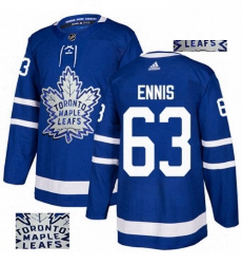 Mens Adidas Toronto Maple Leafs 63 Tyler Ennis Authentic Royal Blue Fashion Gold NHL Jersey