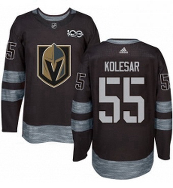 Mens Adidas Vegas Golden Knights 55 Keegan Kolesar Authentic Black 1917 2017 100th Anniversary NHL J