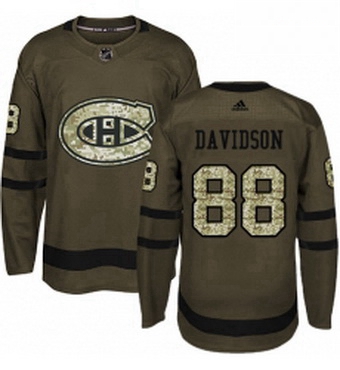 Mens Adidas Montreal Canadiens 88 Brandon Davidson Premier Green