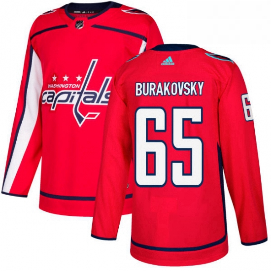 Mens Adidas Washington Capitals 65 Andre Burakovsky Premier Red Home NHL Jersey