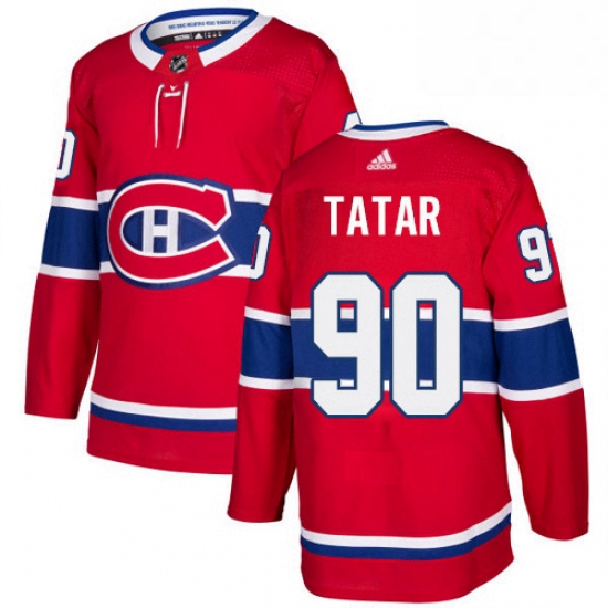 Mens Adidas Montreal Canadiens 90 Tomas Tatar Authentic Red Home