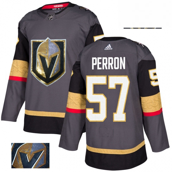 Mens Adidas Vegas Golden Knights 57 David Perron Authentic Gray 