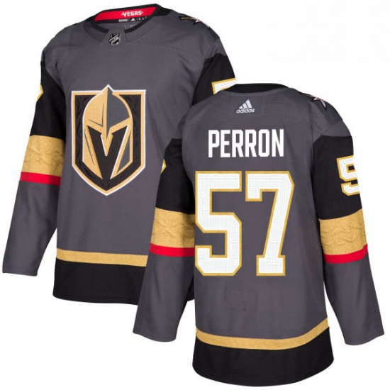 Mens Adidas Vegas Golden Knights 57 David Perron Authentic Gray 