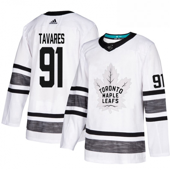 Mens Adidas Toronto Maple Leafs 91 John Tavares White 2019 All Star Game Parley Authentic Stitched N