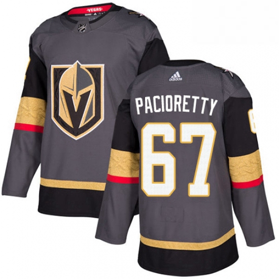 Mens Adidas Vegas Golden Knights 67 Max Pacioretty Premier Gray Home NHL Jersey