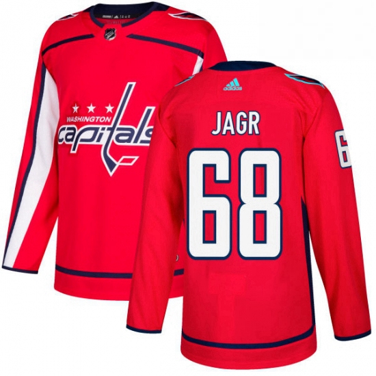 Mens Adidas Washington Capitals 68 Jaromir Jagr Authentic Red Ho