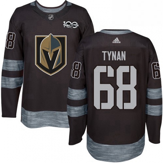 Mens Adidas Vegas Golden Knights 68 TJ Tynan Authentic Black 1917 2017 100th Anniversary NHL Jersey