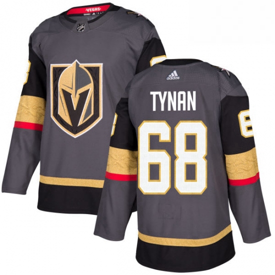 Mens Adidas Vegas Golden Knights 68 TJ Tynan Authentic Gray Home NHL Jersey