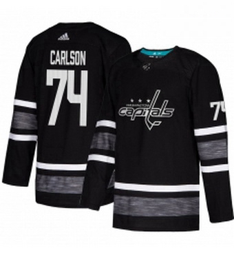 Mens Adidas Washington Capitals 74 John Carlson Black 2019 All Star Game Parley Authentic Stitched N