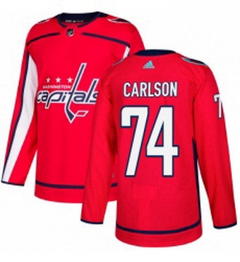 Mens Adidas Washington Capitals 74 John Carlson Premier Red Home