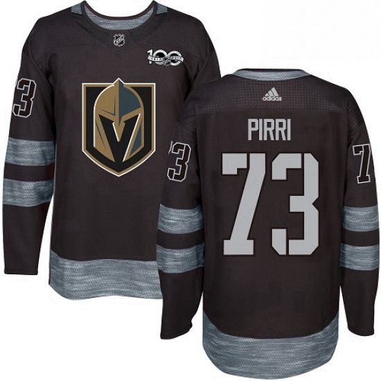 Mens Adidas Vegas Golden Knights 73 Brandon Pirri Authentic Black 1917 2017 100th Anniversary NHL Je