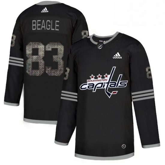 Mens Adidas Washington Capitals 83 Jay Beagle Black 1 Authentic Classic Stitched NHL Jersey