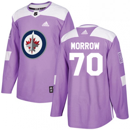 Mens Adidas Winnipeg Jets 70 Joe Morrow Authentic Purple Fights 