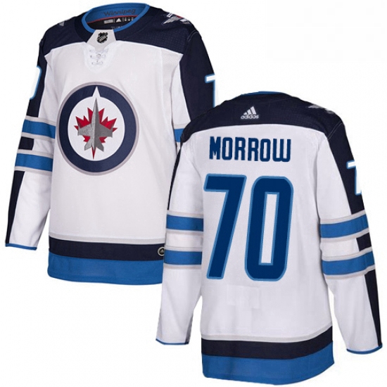 Mens Adidas Winnipeg Jets 70 Joe Morrow Authentic White Away NHL