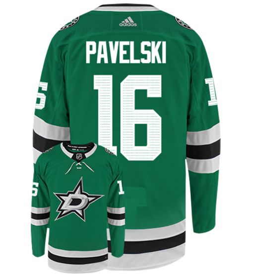 Men Adidas Dallas Starts 16 Joe Pavelski Authentic Green NHL Hoc