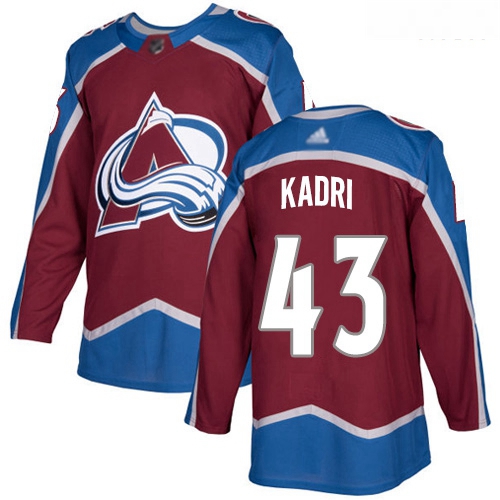 Avalanche #43 Nazem Kadri Burgundy Home Authentic Stitched Hockey Jersey