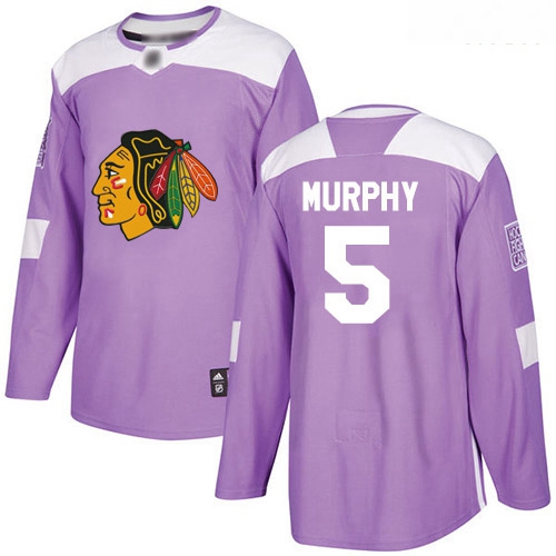 Blackhawks #5 Connor Murphy Purple Authentic Fights Cancer Stitc