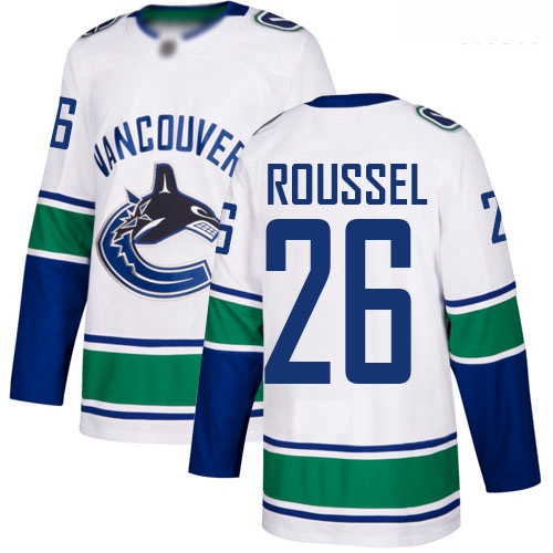 Canucks #26 Antoine Roussel White Road Authentic Stitched Hockey