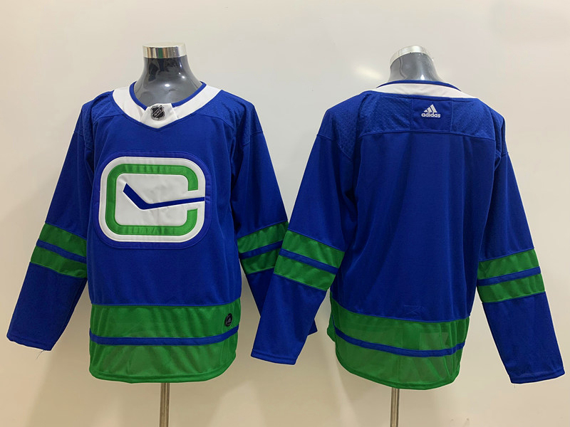 Canucks Blank Blue Adidas Jersey