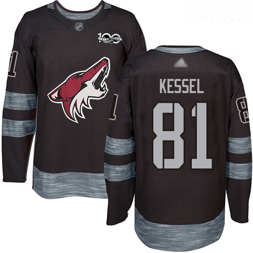 Coyotes #81 Phil Kessel Black 1917 2017 100th Anniversary Stitch