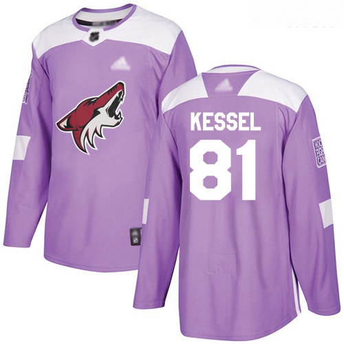 Coyotes #81 Phil Kessel Purple Authentic Fights Cancer Stitched 