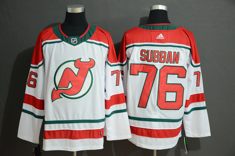 Devils 76 P K  Subban White Adidas Jersey