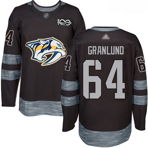 Predators #64 Mikael Granlund Black 1917 2017 100th Anniversary Stitched Hockey Jersey