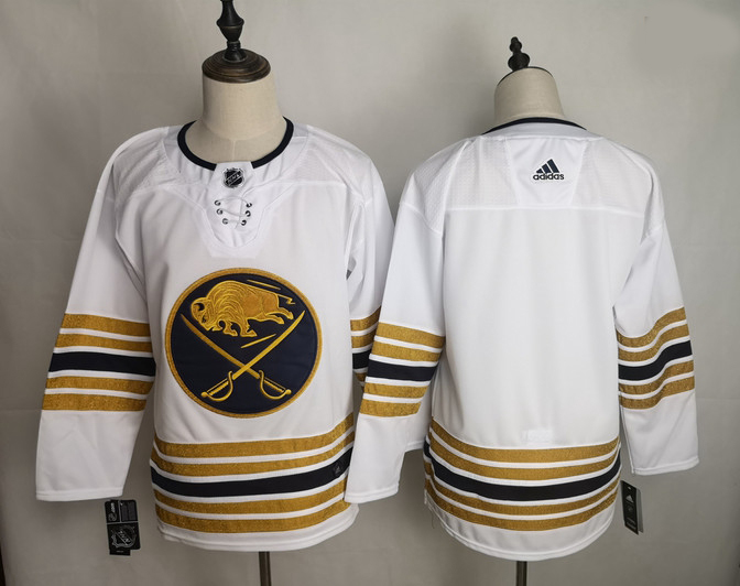 Sabres Blank White 50th Anniversary Adidas Jersey