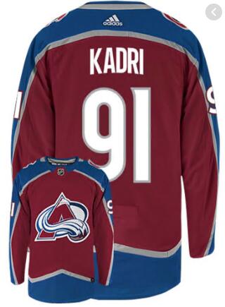 Men's Colorado Avalanche Nazem Kadri #91 Red Breakaway Player Jersey