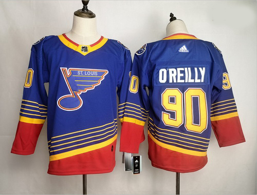 Blues 90 Ryan O 27Reilly Blue Adidas Jersey