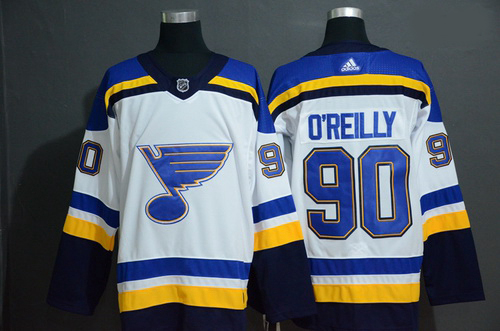 Blues 90 Ryan O 27Reilly White Adidas Jersey