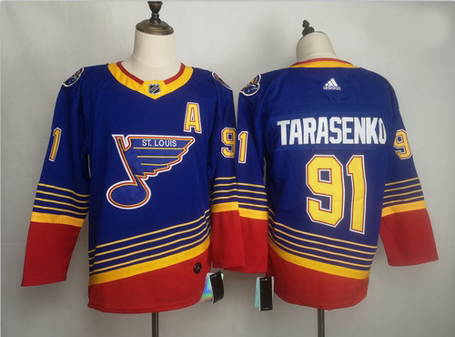 Blues 91 Vladimir Tarasenko Blue Adidas Jersey