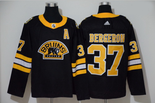 Bruins 37 Patrice Bergeron Black 3rd Adidas Jersey