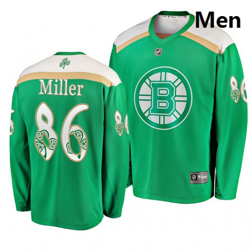 Bruins 86 Kevan Miller Green 2019 St  Patrick Day Adidas Jersey